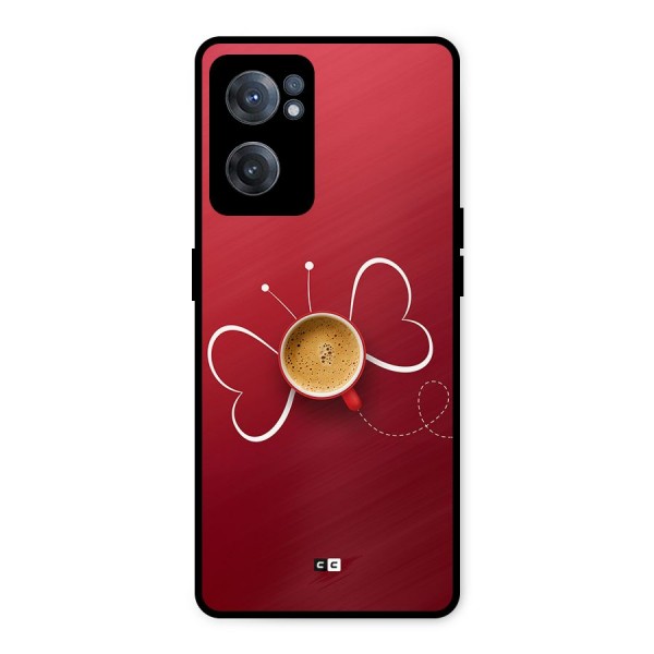 Flying Tea Metal Back Case for OnePlus Nord CE 2 5G